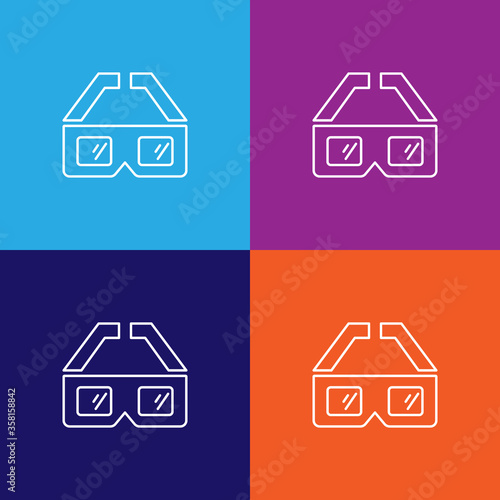 3D glasses theatre icon. Element of theatre illustration. Premium quality graphic design icon. Signs and symbols icon for websites, web design, mobile app