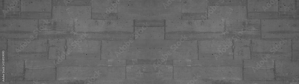 Fototapeta premium Gray anthracite dark stone concrete boards texture background panorama banner long, with copy space