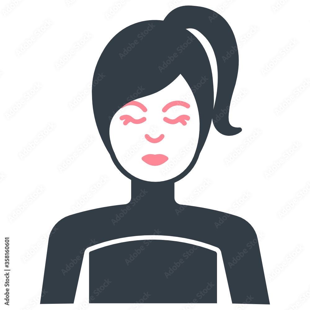 Girl Avatar with tail Multipurpose for Spa Beauty Related Business Concept Vector Icon Design Girl Avatar with tail Multipurpose for Spa Beauty Related Business Concept Vector Icon Design