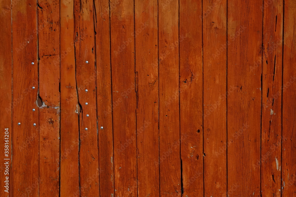 Naklejka premium Wooden door