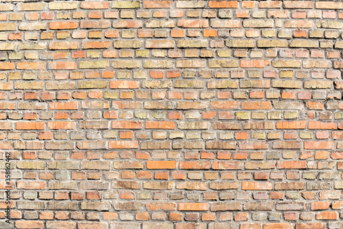 background wall of old bricks