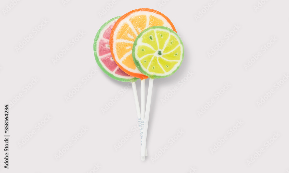 Obraz premium Lollipops on a white background