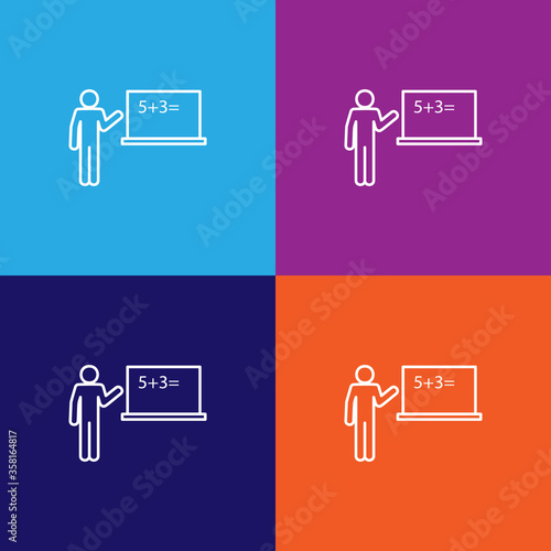 algebra teacher icon. Education Symbol Sign Pictogram