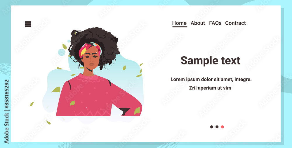african american woman against racial discrimination black lives matter concept social problems of racism copy space portrait horizontal vector illustration african american woman against racial discrimination black lives matter concept social problems of racism copy space portrait horizontal vector illustration