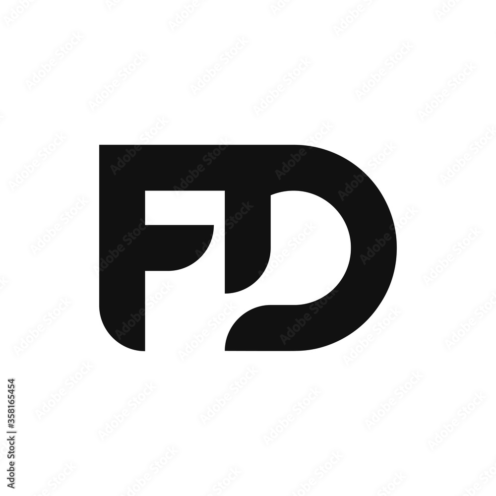 FD Letter Logo Design With Simple style FD Letter Logo Design With Simple style