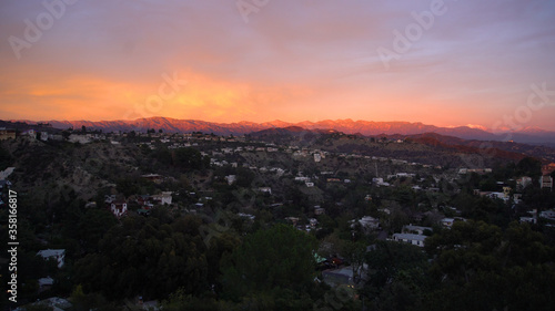 Laurel Canyon Overlooking Orange Sunset © Cole