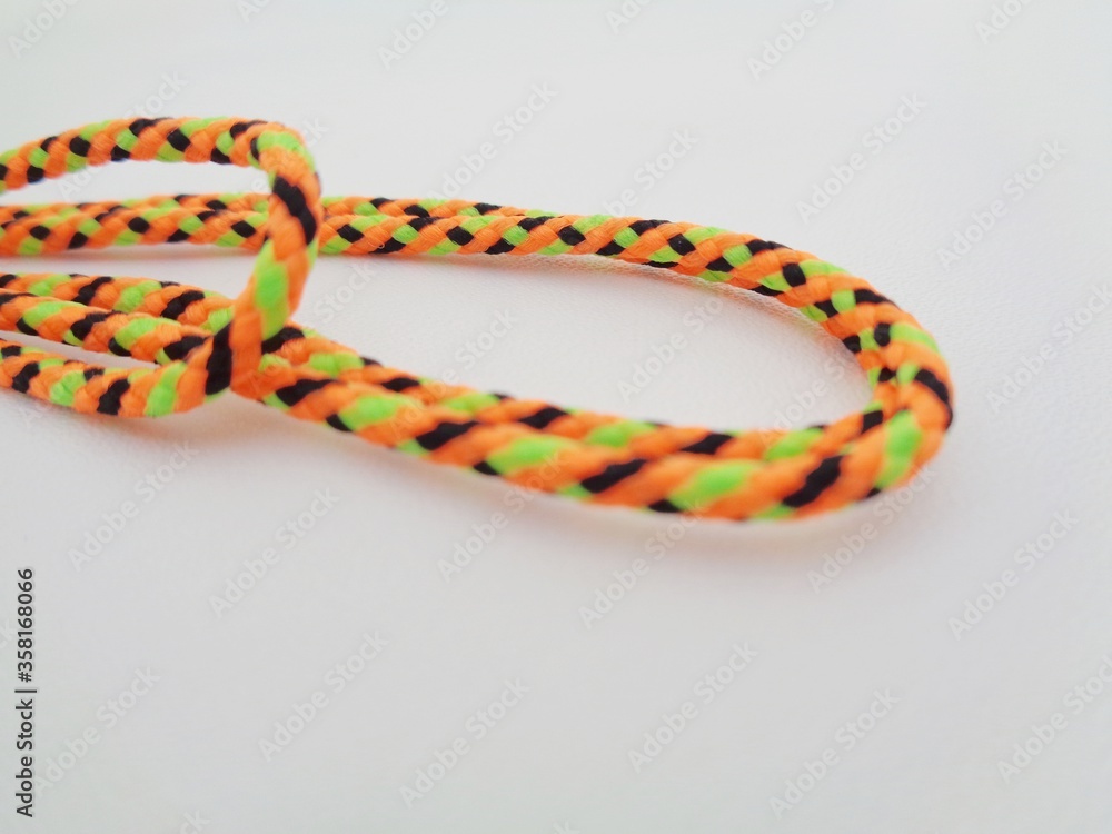Close up prusik rope texture. Prusik rope sometime used as rope bracelet. Close up prusik rope texture. Prusik rope sometime used as rope bracelet.