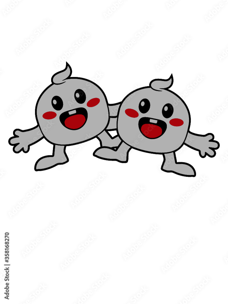 2 kleine Monster niedliche Design Clipart Cool 