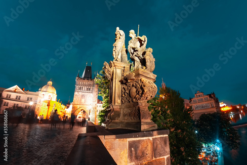 Saint Barbara, Margaret and Elizabeth at Charles Bridge. Prague, Czech Republic