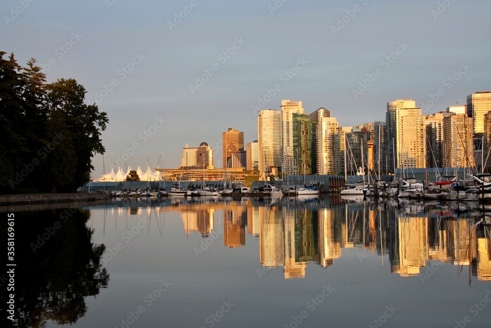 Coal Harbour City view of Vancouver BC