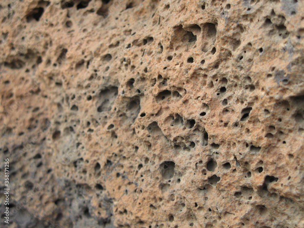 Structure of a foaming volcanic rock, Lanzarote, Canary Islands, Spain Structure of a foaming volcanic rock, Lanzarote, Canary Islands, Spain