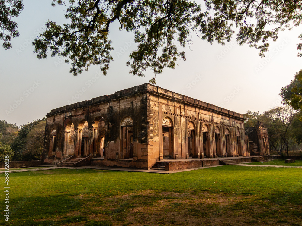 The old walls of the ruins of the British Residency in Lucknow