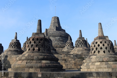 Stupas du temple de Borobudur, Indonésie