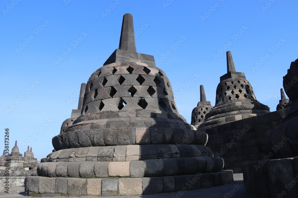 Temple de Borobudur, Indonésie	
