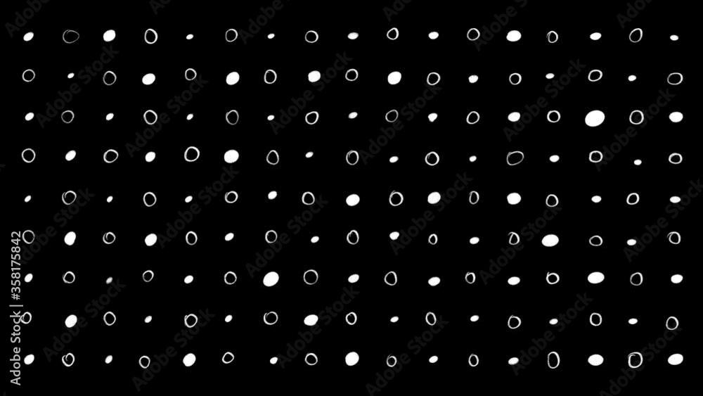 Animated background from circles and dots. An abstract pattern drawn from points and circles. Draw 2D background animation. Animated background from circles and dots. An abstract pattern drawn from points and circles. Draw 2D background animation.