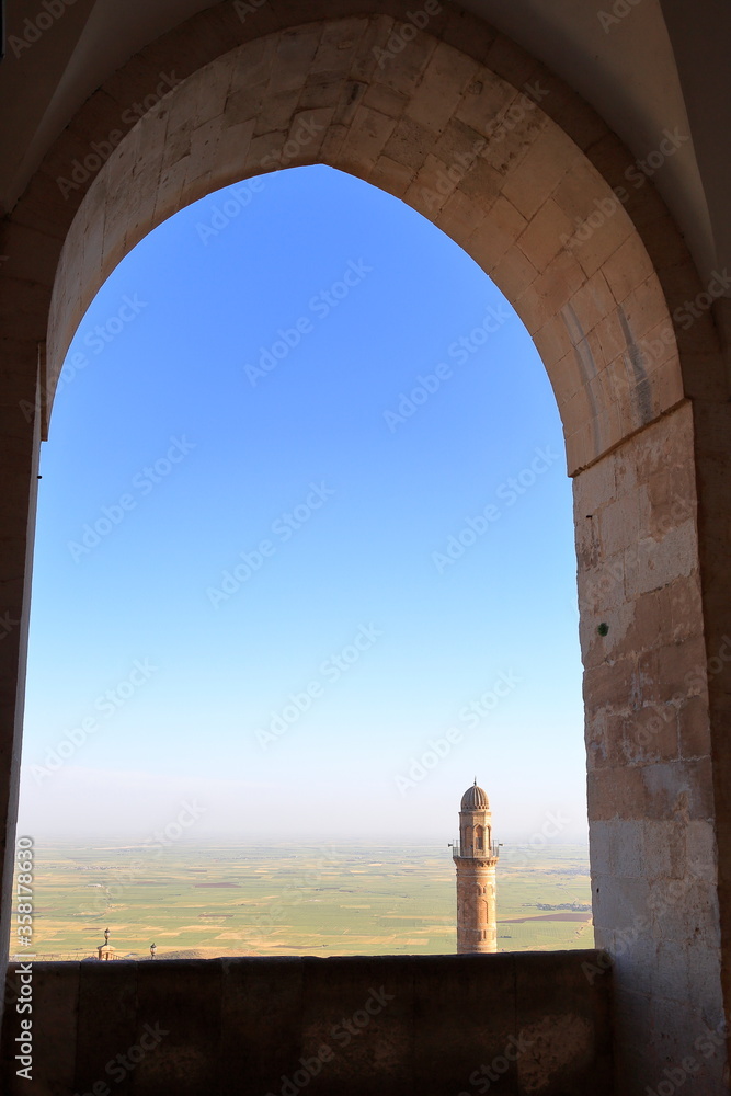 Kasimiye Madrasah. Mardin, Turkey - To date, the perfect structure to survive, two-storey and domed construction of smooth cut stone used. Construction year 1502