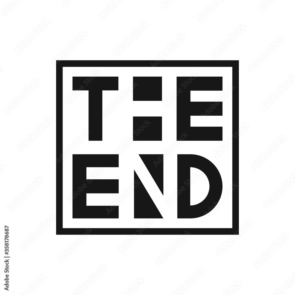 The end - vector self-made text The end - vector self-made text