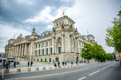 Reichstag building (german government) and river Spree in Berlin, Germany