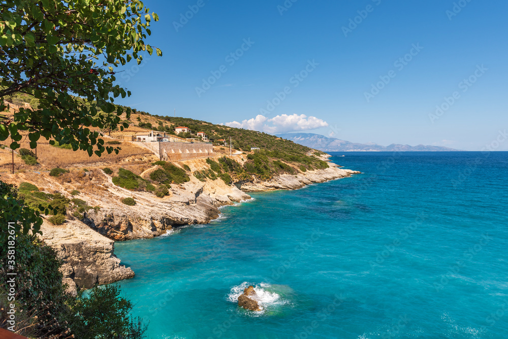 North east coastline of Zakynthos island. Greece