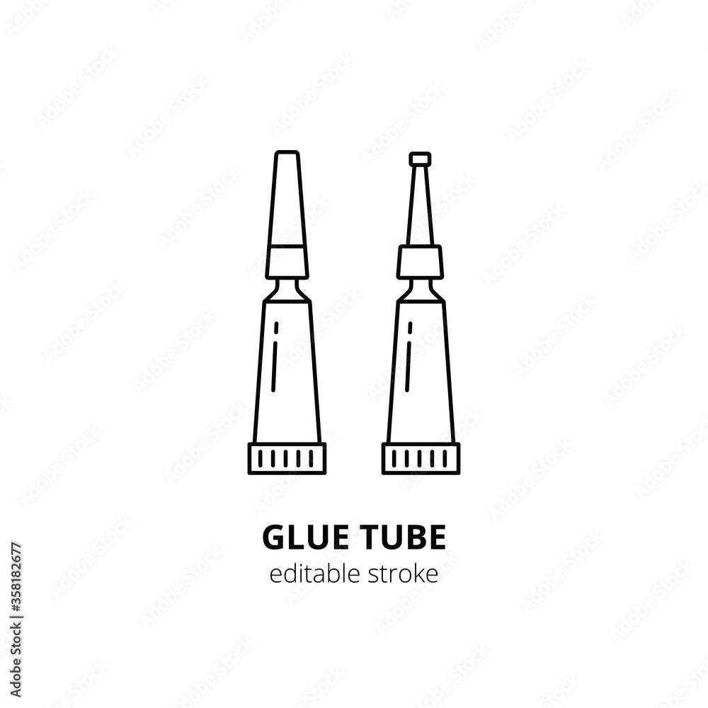 Glue tube icon. Glue silhouette icon isolated on background. Flat vector for web and mobile applications. It can be used as - pictogram, logo, icon, infographic. Vector Illustration. Glue tube icon. Glue silhouette icon isolated on background. Flat vector for web and mobile applications. It can be used as - pictogram, logo, icon, infographic. Vector Illustration.
