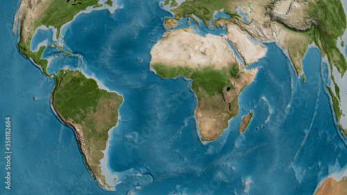 African tectonic plate - raster. Satellite