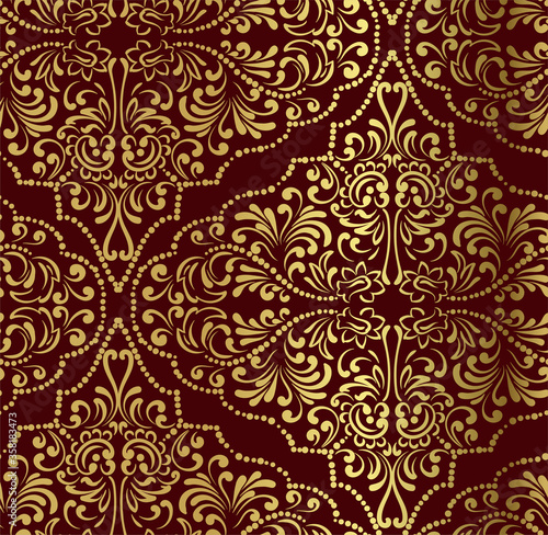 indian traditional oriental geometric vector seamless pattern
