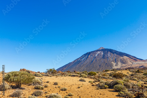 Lava flow around Mount Teide volcano, Teide National Park, Tenerife, Canary Islands, Spain