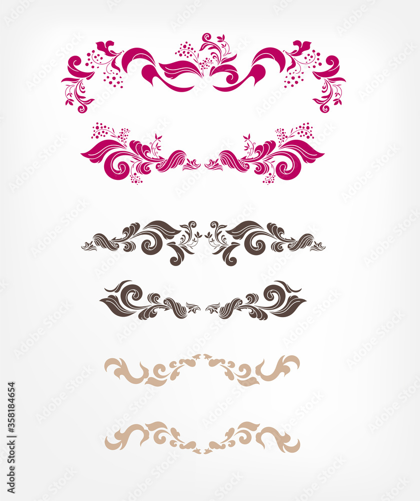 Obraz premium damask vector design elements