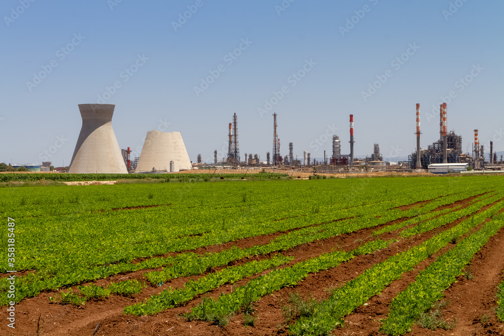 Collapsed Cooling tower, one of two Iconic Cooling towers of Haifa Collapsed Cooling tower, one of two Iconic Cooling towers of Haifa