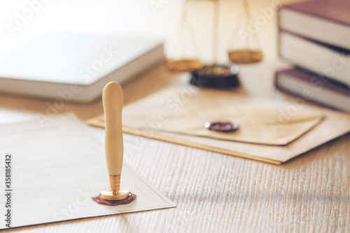 Document with notary public...