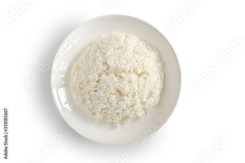 The rice is cooked in an Asian food bowl.
