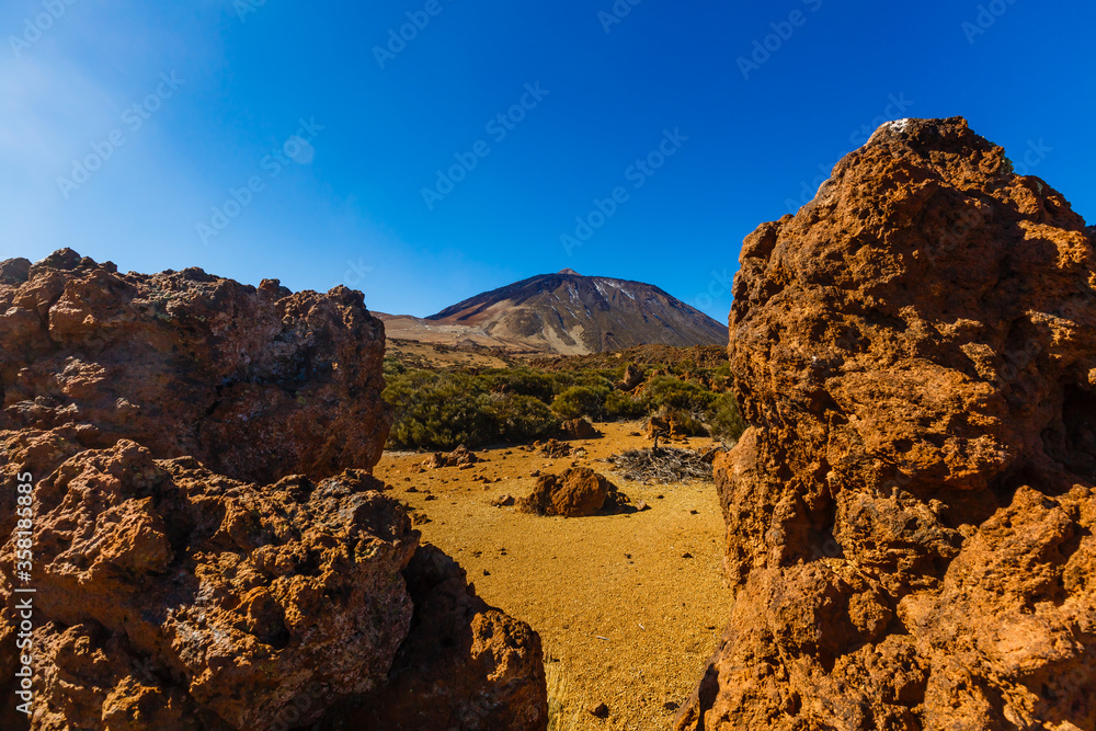 The Teide volcano on background of blue sky