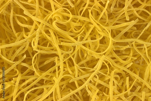 Dry homemade noodles. Food texture