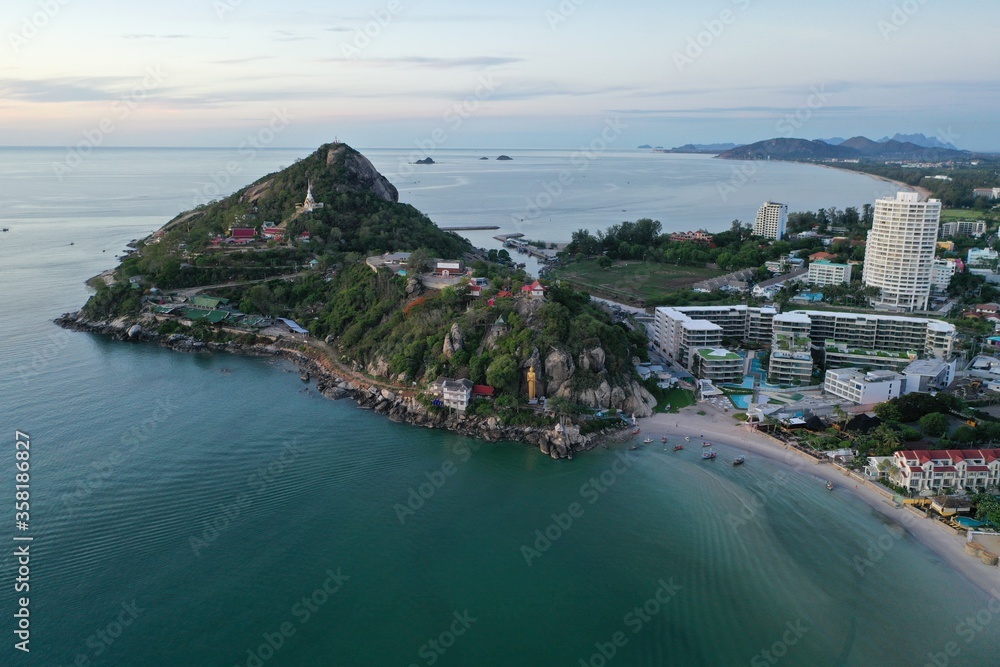 Aerial view of Hua Hin Beach Thailand