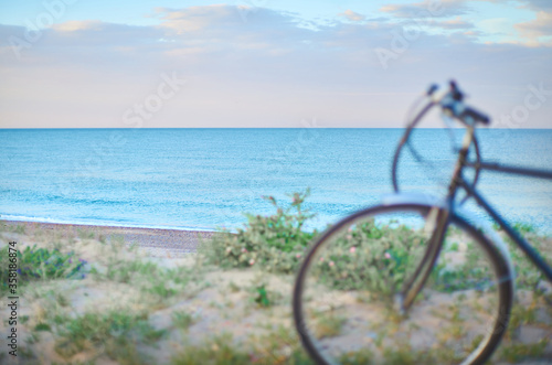 Nature bike ride near the sea. Healthy and natural sport concept. © Nedrofly