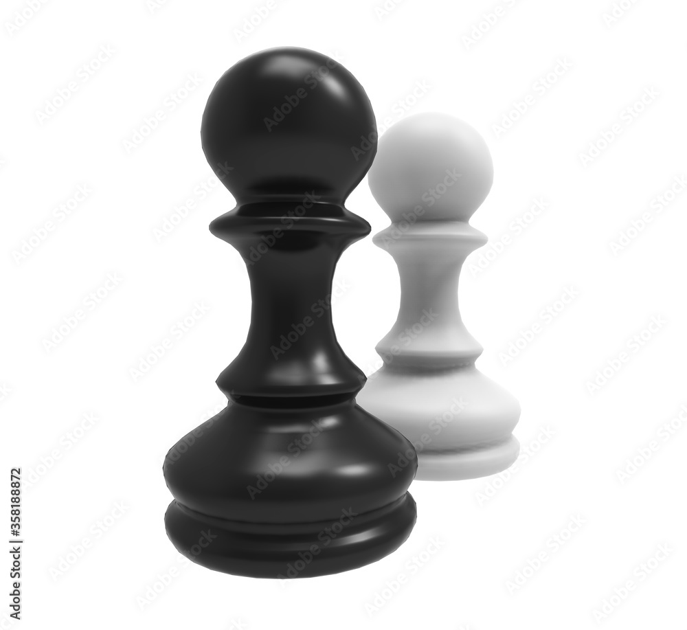chess figure black and white isolated background. 3d illustration. chess figure black and white isolated background. 3d illustration.