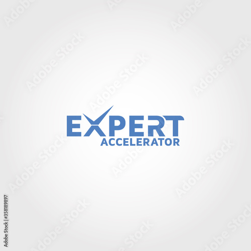 Expert vector logo design template idea