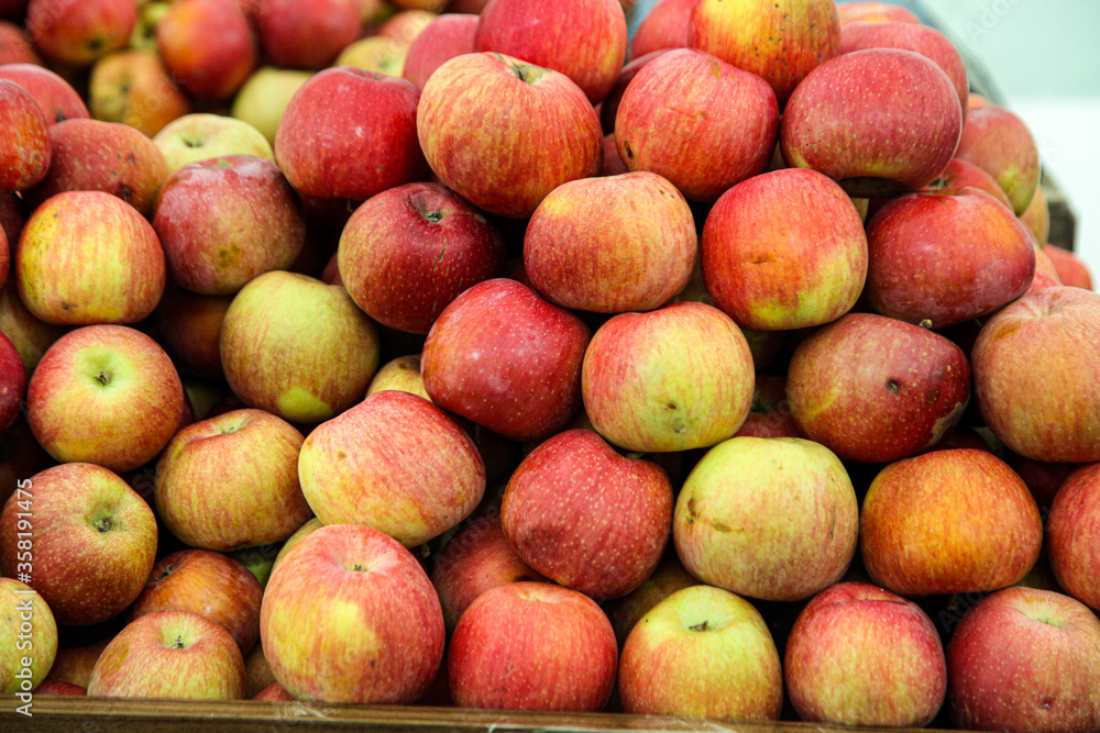 Fresh bavarian apples in the stock Fresh bavarian apples in the stock