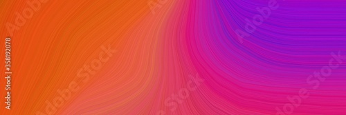 colorful and elegant vibrant background graphic with modern curvy waves background illustration with coffee, dark violet and medium violet red color