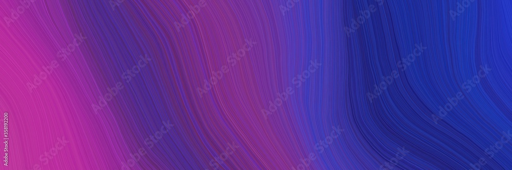 Fototapeta premium colorful and elegant vibrant background graphic with modern soft swirl waves background design with dark slate blue, midnight blue and mulberry color