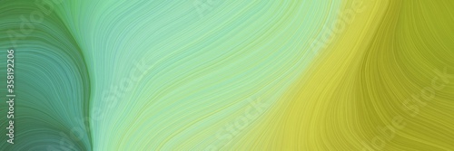 colorful and elegant vibrant artistic art design graphic with curvy background illustration with light green, yellow green and pale green color