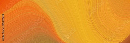 colorful and elegant vibrant creative waves graphic with modern soft swirl waves background design with golden rod  coffee and sienna color