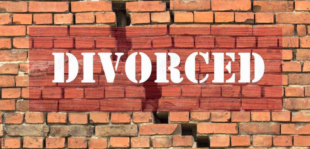 Obraz premium Divorced Concept Word