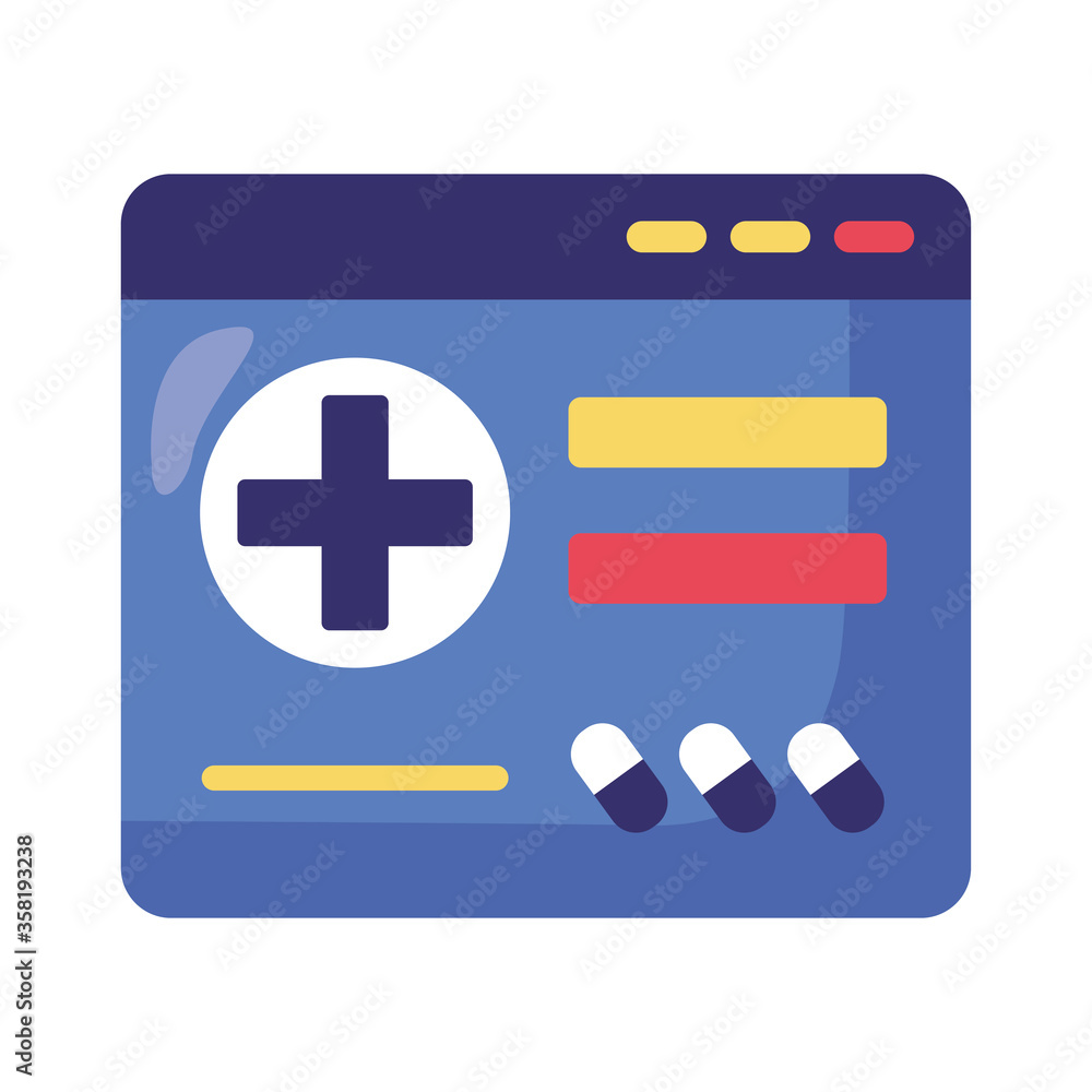 Obraz premium Cross on website vector design