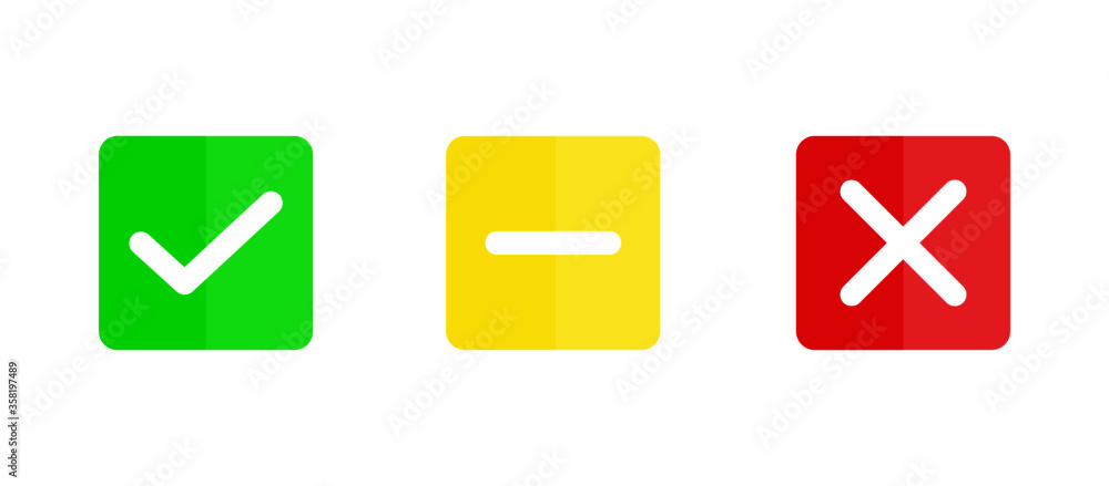 tick / check sign icons for customer satisfaction, availability, pros and cons, rating, survey, infographic usage tick / check sign icons for customer satisfaction, availability, pros and cons, rating, survey, infographic usage