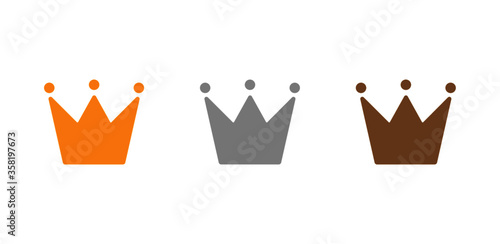 crown icon on white background - crown icon trendy and modern medal symbol for logo, web, app, UI. Ranking, popularity, customer satisfaction, competition concept