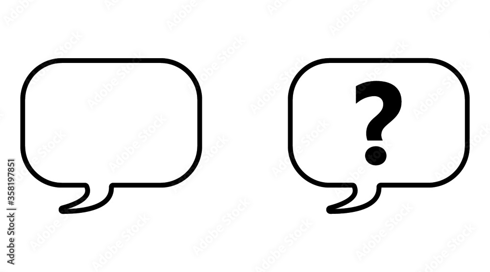 Fototapeta premium balloon, speech bubble icon with question mark sign for web, app, software use - satisfaction, customer service, concept