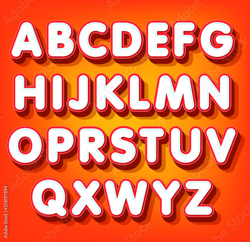 modern bold font and alphabet