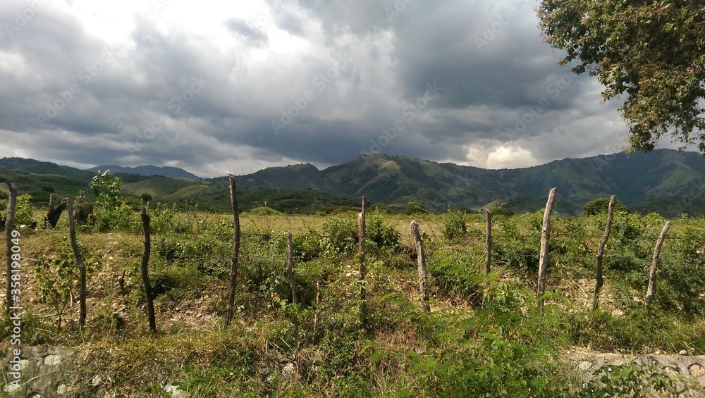 Clouds with mountains