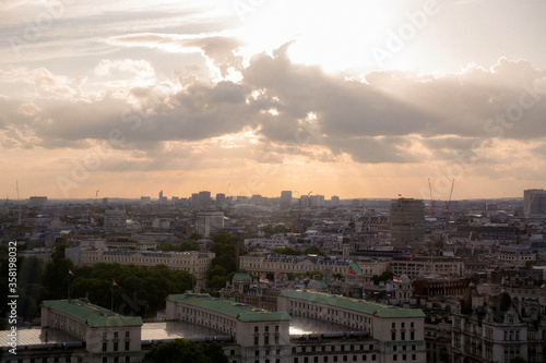 View over London, city of London England.